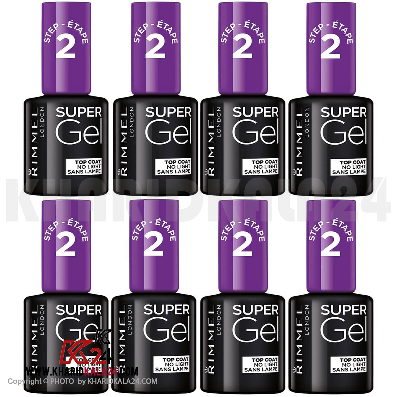 تاپ کات ریمل لاندن سری Super Gel مجموعه 8 عددی