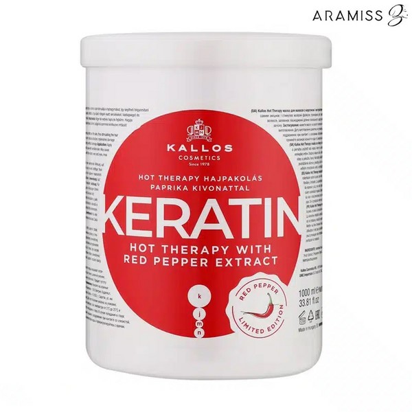 ماسک مو آبرسان و تغذیه کننده کراتین و فلفل کالوس مدل KERATIN حجم 1000 میل