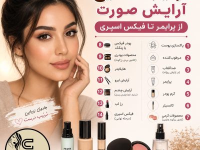 ترتیب صحیح آرایش صورت از پرایمر تا فیکس اسپری